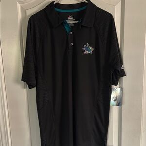 Black Polo Shirt with Logo